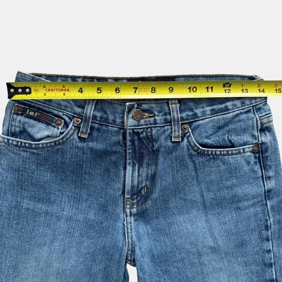 lei Jeans Vintage Y2K Bootcut Flare Juniors 5 Women's 28 100% Cotton Retro 90s - Picture 5 of 14